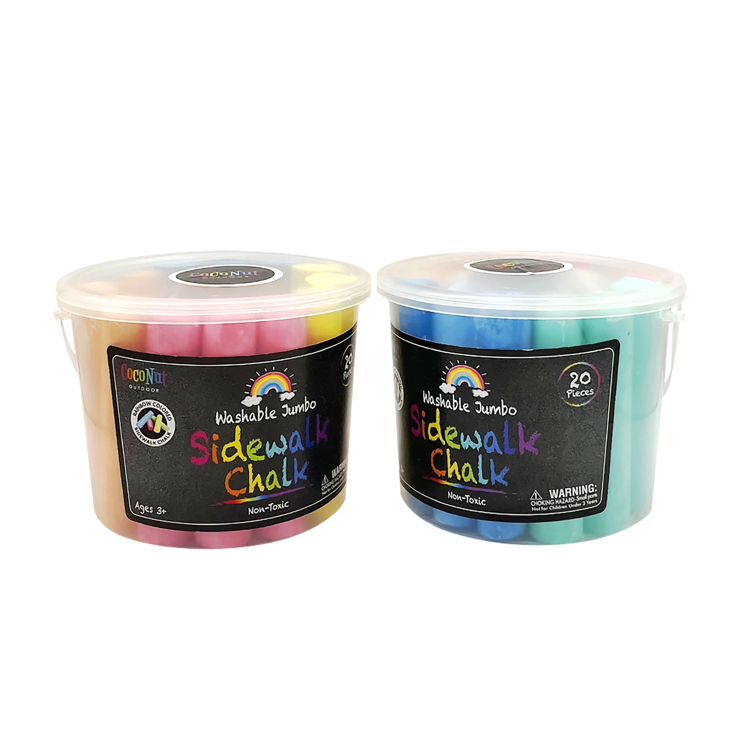 Jumbo Outdoor Sidewalk Chalk 20pc Bucket