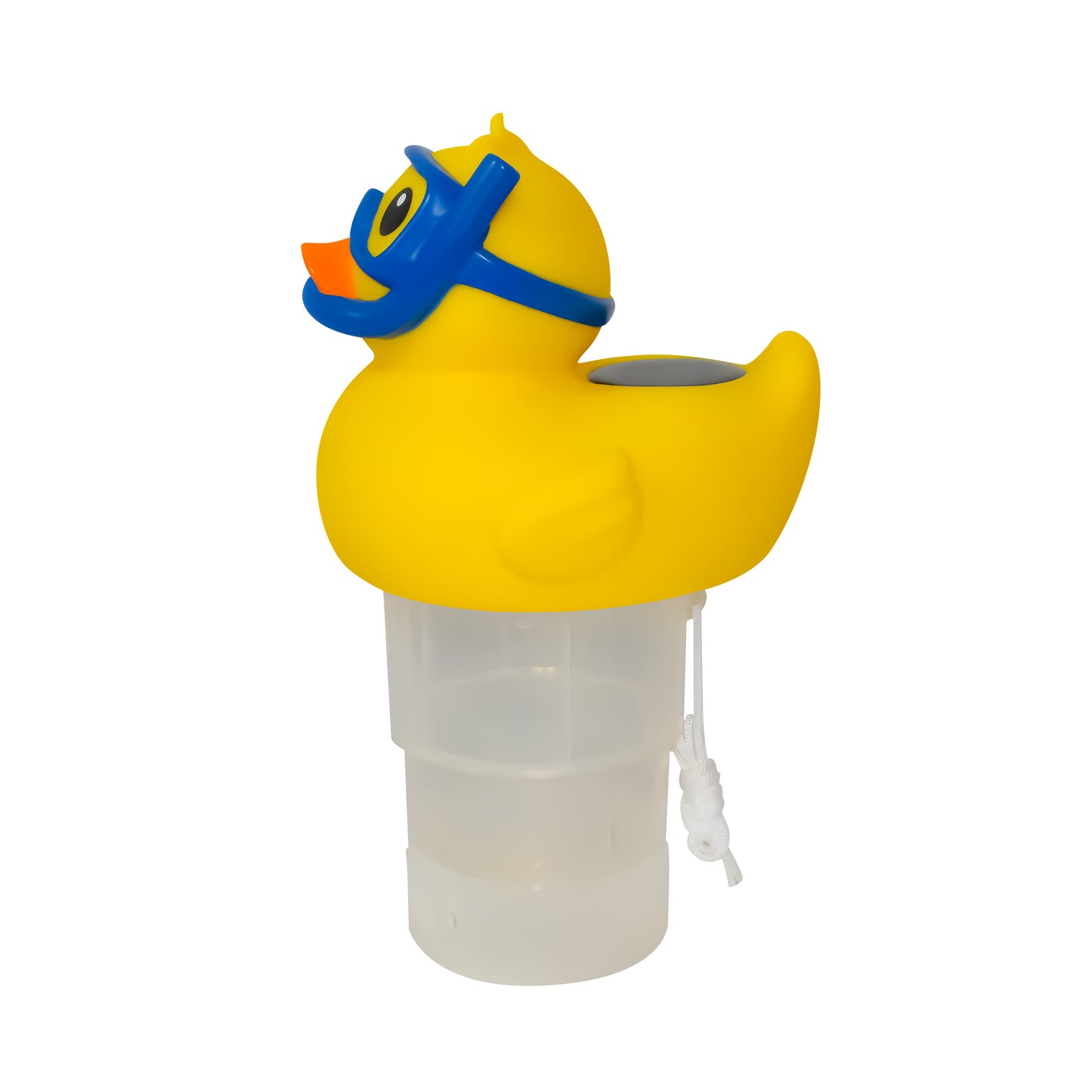 Rubber Duckie with Snorkel Solar Power LED 3” Pool Chlorinator – Large Capacity Floating Chemical Dispenser – UV-Resistant ABS Plastic
