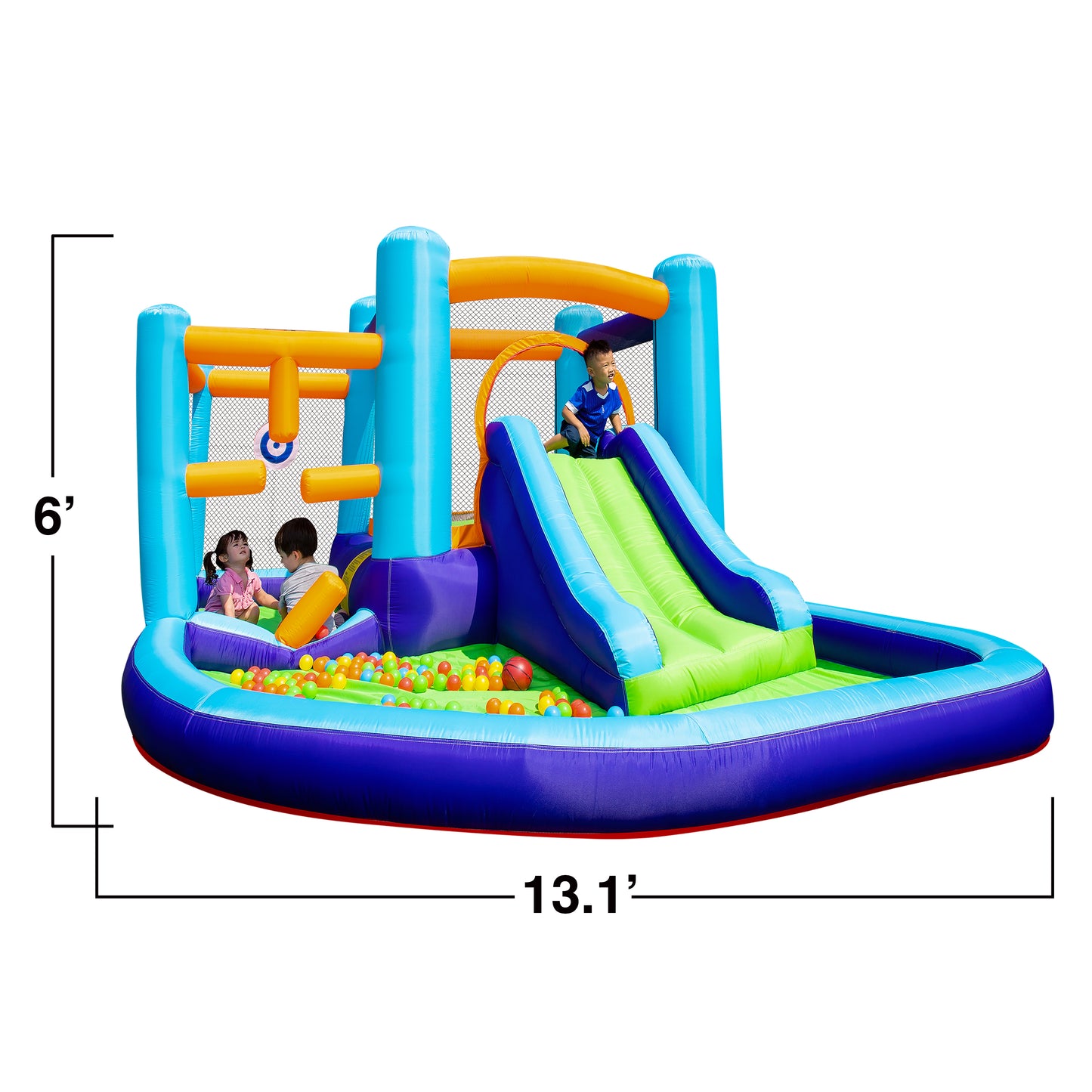Bouncy Castle with Slide & Pool