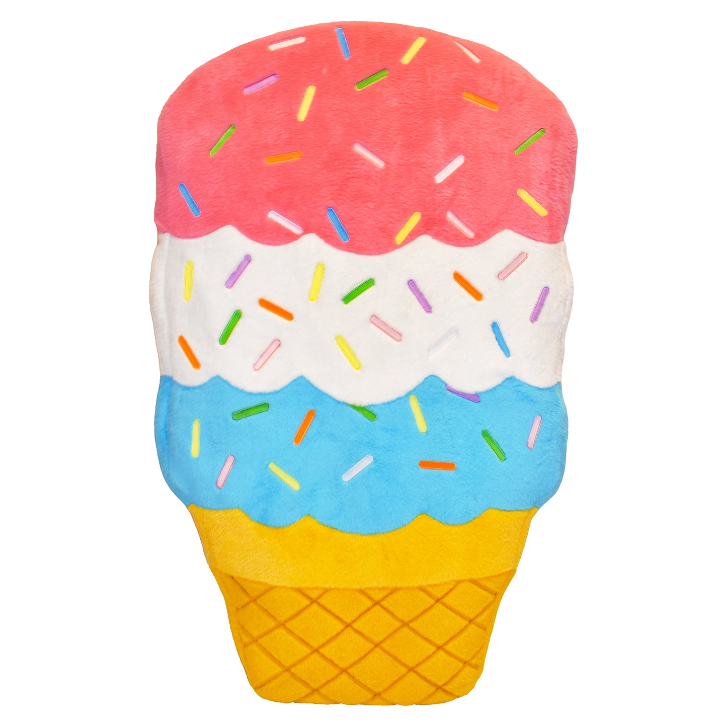 Triple Scoop Ice Cream Fluffy Floor Cushion