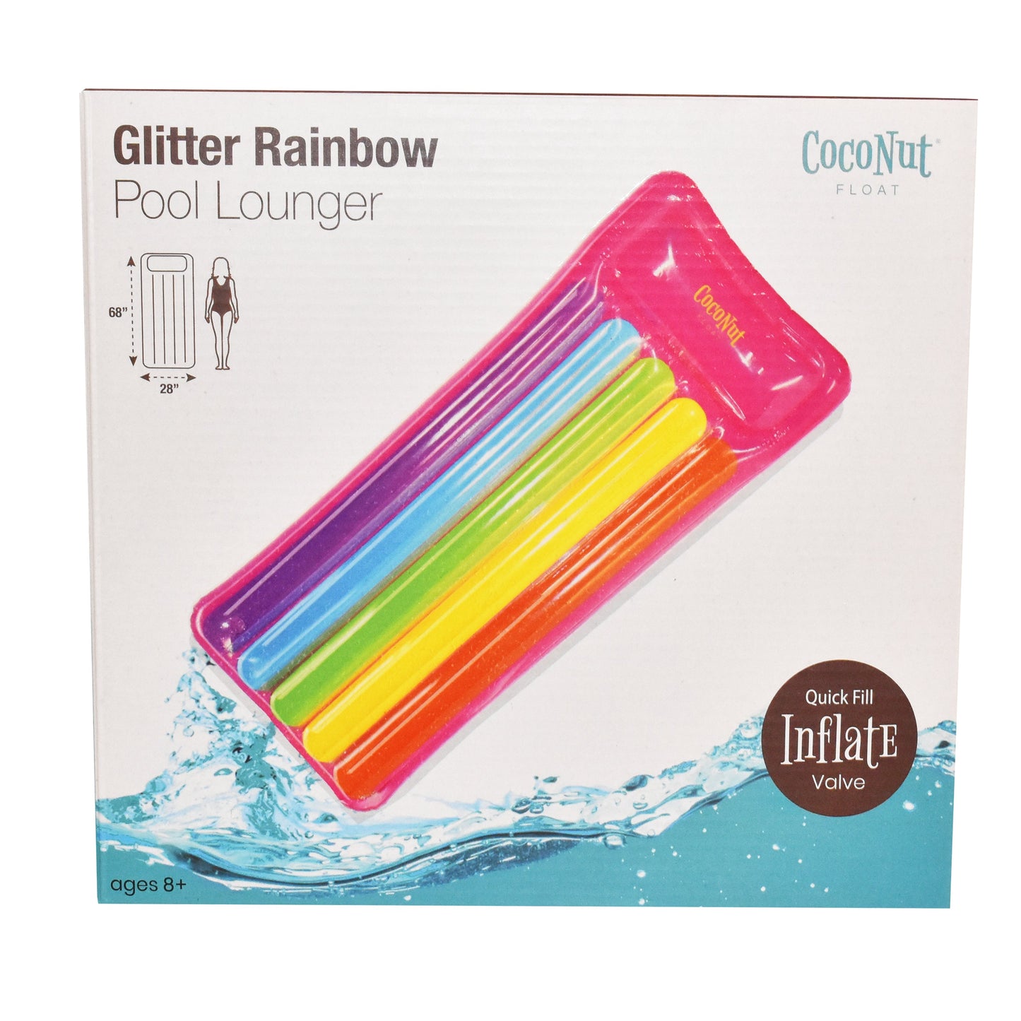 Glitter Rainbow Pool Lounger