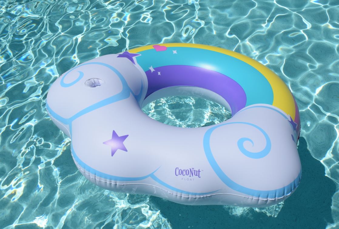 Rainbow Cloud with Cup Holder Pool Float