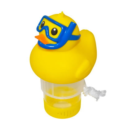 Rubber Duckie with Shark Costume 1” Pool Chlorinator – Floating Chemical Dispenser for Small Pools & Spas – Durable & Fade-Resistant Design