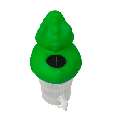 Rubber Duckie with Dinosaur Costume Solar Power LED 3” Pool Chlorinator – Large Capacity Floating Chemical Dispenser – UV-Resistant ABS Plastic