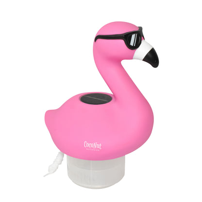 Flamingo with Shades 1” Pool Chlorinator – Floating Chemical Dispenser for Small Pools & Spas – Durable ABS Plastic Construction