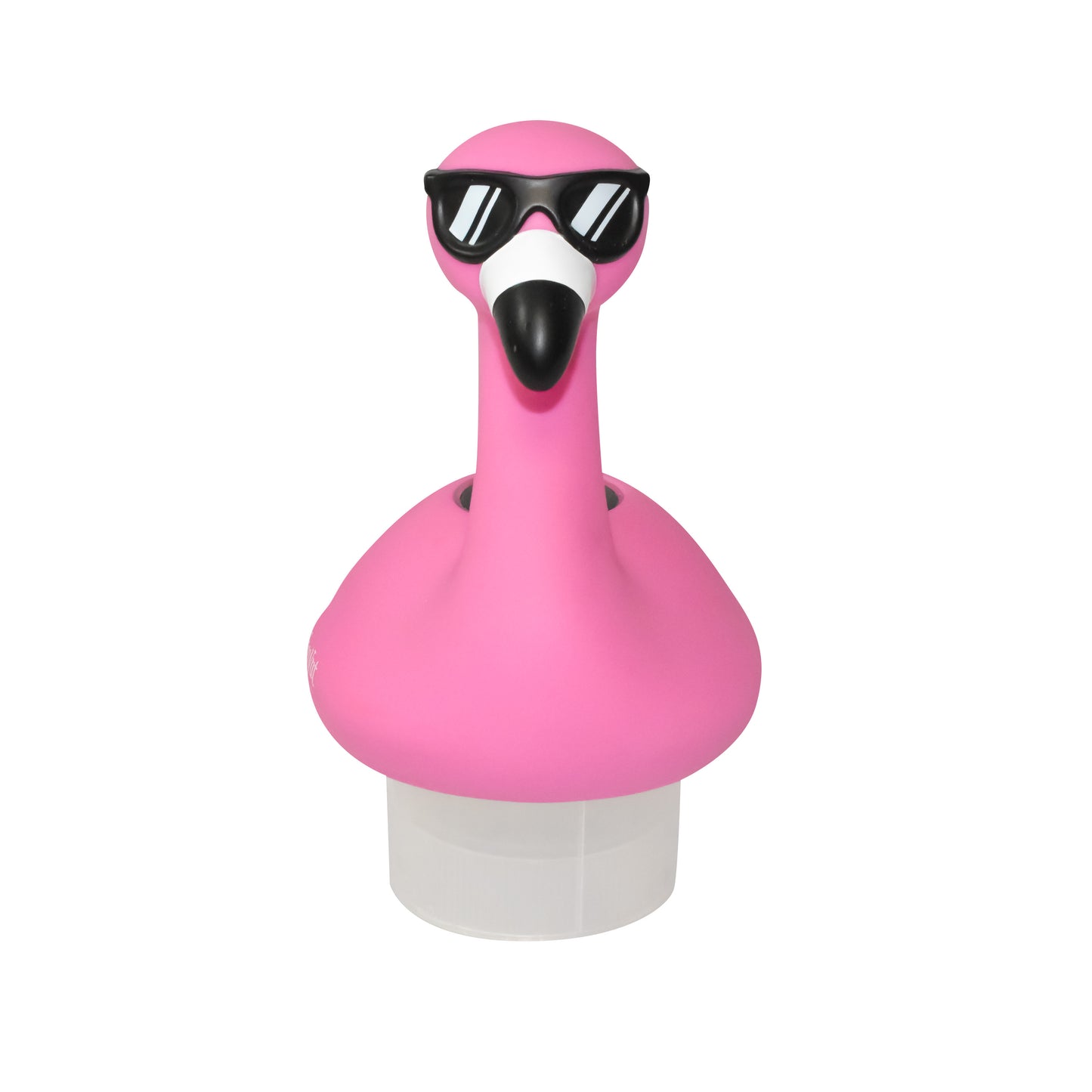 Flamingo with Shades Solar Power LED 3” Pool Chlorinator – Large Capacity Floating Chemical Dispenser – UV-Resistant ABS Plastic