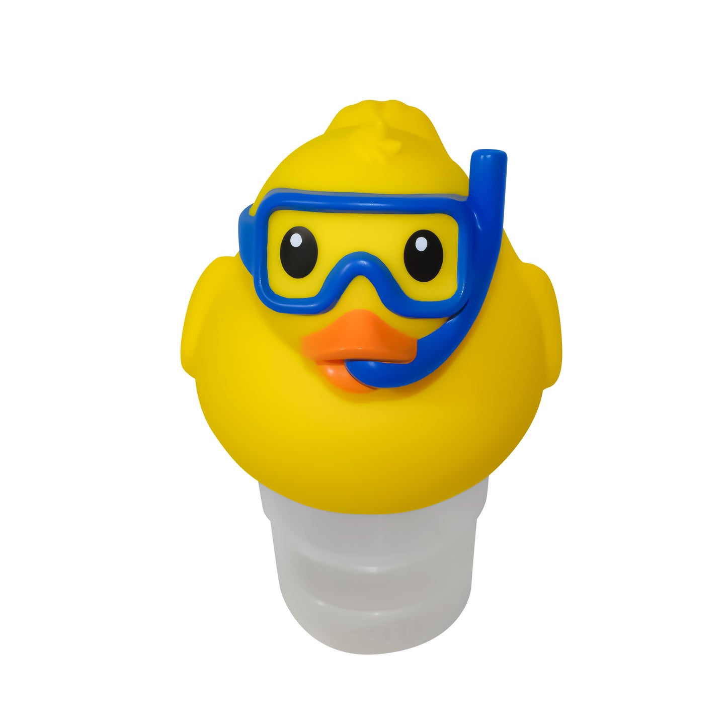 Rubber Duckie with Snorkel Solar Power LED 3” Pool Chlorinator – Large Capacity Floating Chemical Dispenser – UV-Resistant ABS Plastic