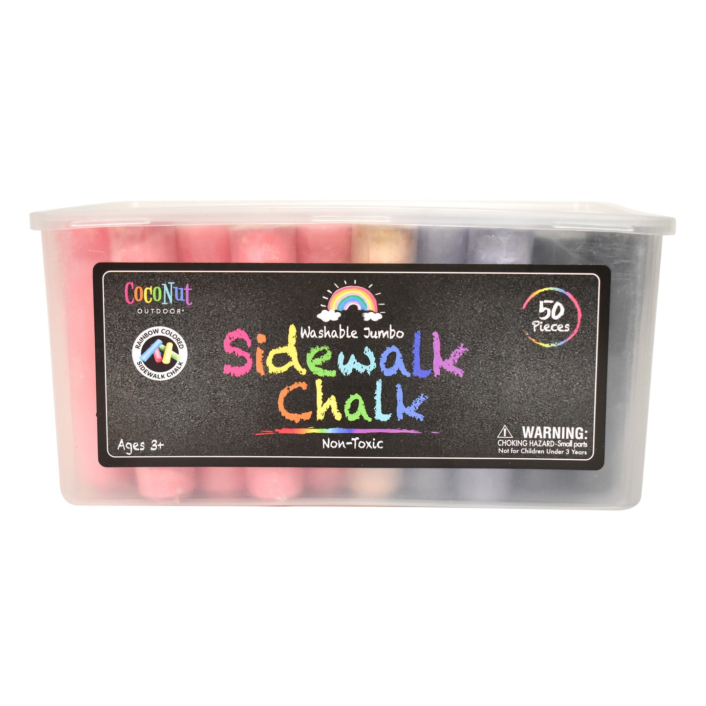 Jumbo Outdoor Sidewalk Chalk - 50pc Bucket