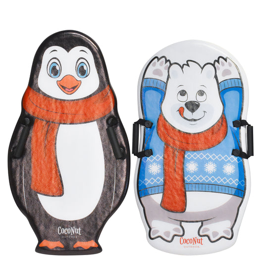 Penguin & Polar Bear Single Ride Foam Sleds Bundle