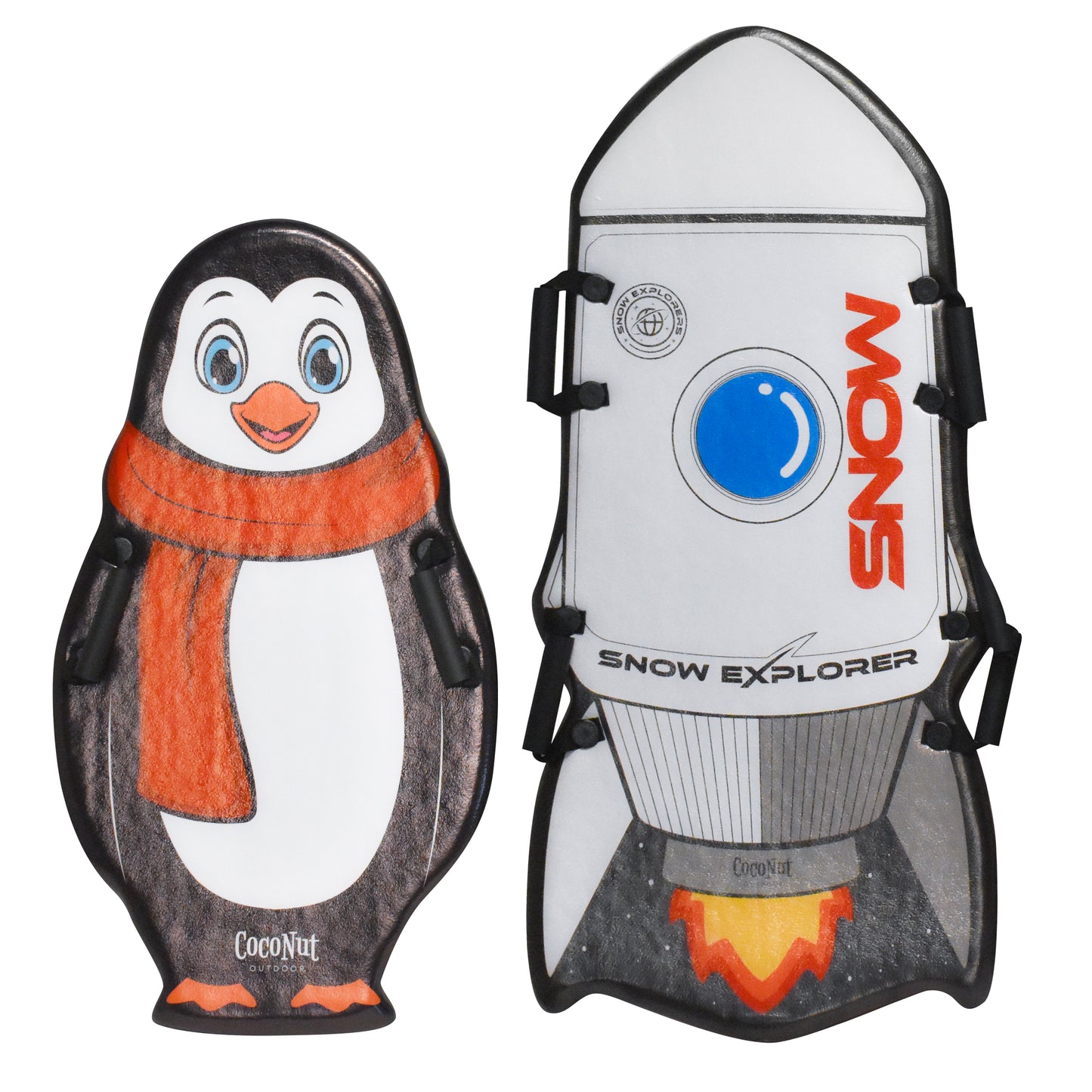 Penguin & Rocket Ship Foam Sleds Bundle