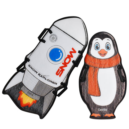 Penguin & Rocket Ship Foam Sleds Bundle