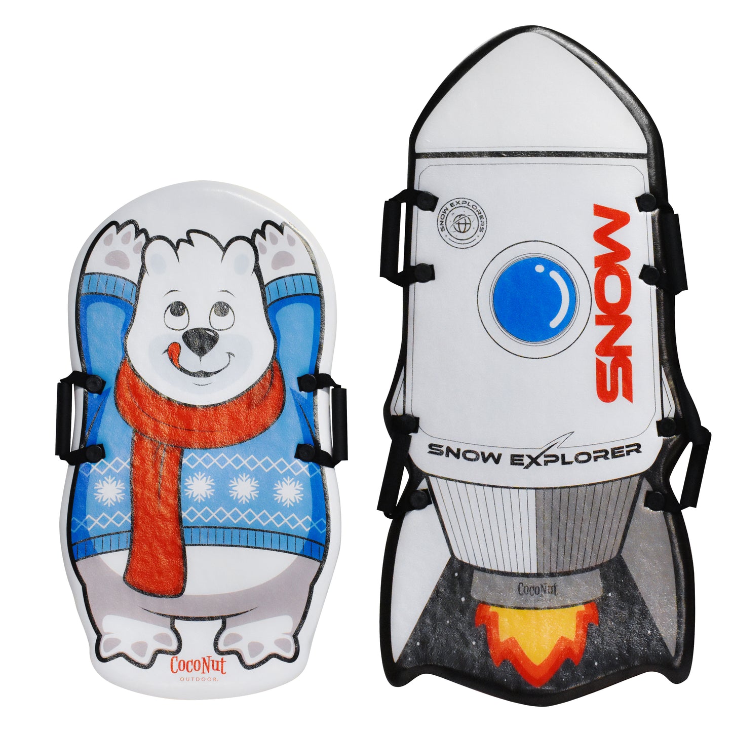 Polar Bear & Rocket Ship Foam Sleds Bundle