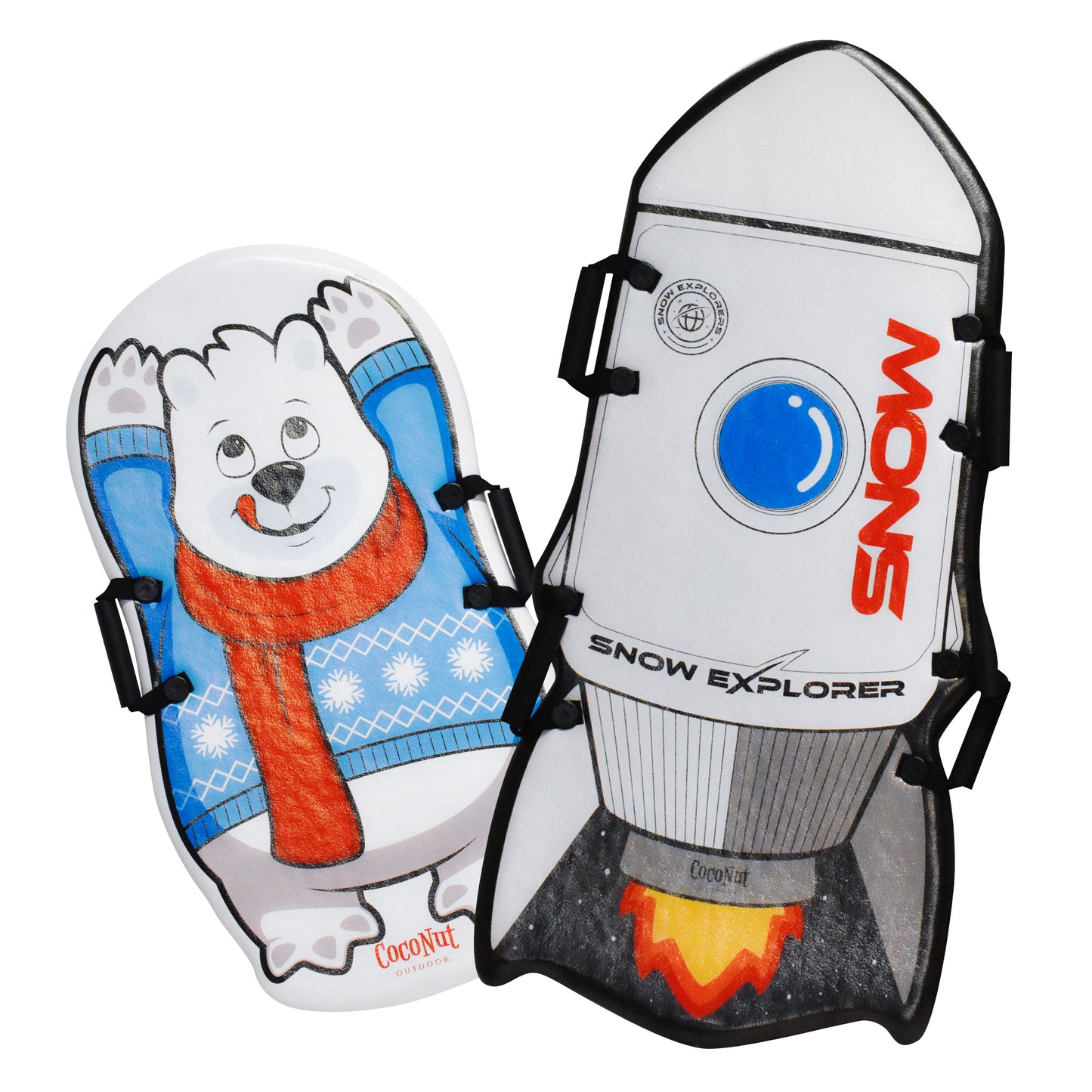 Polar Bear & Rocket Ship Foam Sleds Bundle