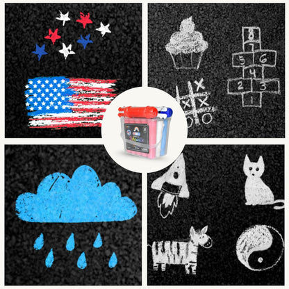 Jumbo Outdoor Sidewalk Chalk - 15pc Red, White & Blue - 2pk