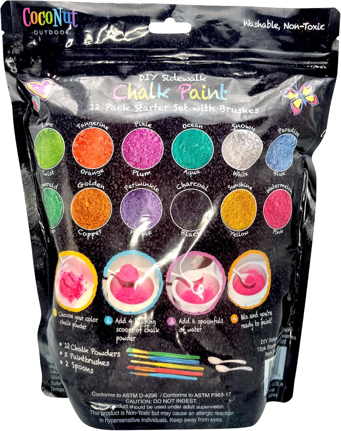 DIY Sidewalk Chalk Paint 12pk Kit