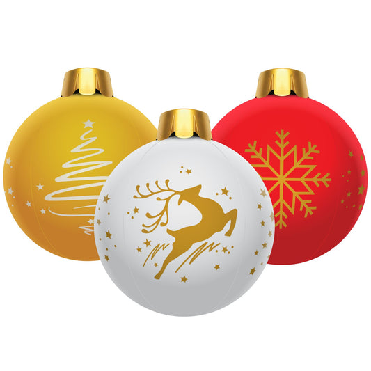 32" Inflatable Holiday Ornament - Assortment 3 Pack