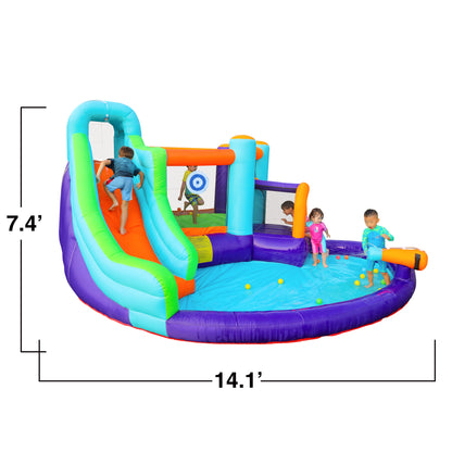Mega Bouncy Water Park with Water Cannon