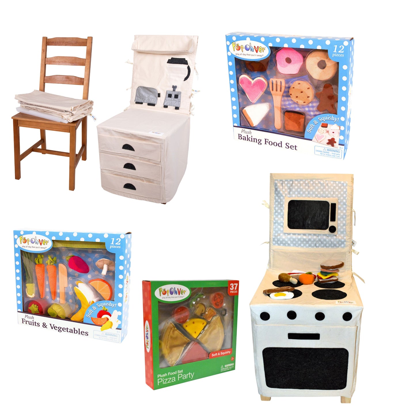 PopOhver Plush Stove& Food Bundle