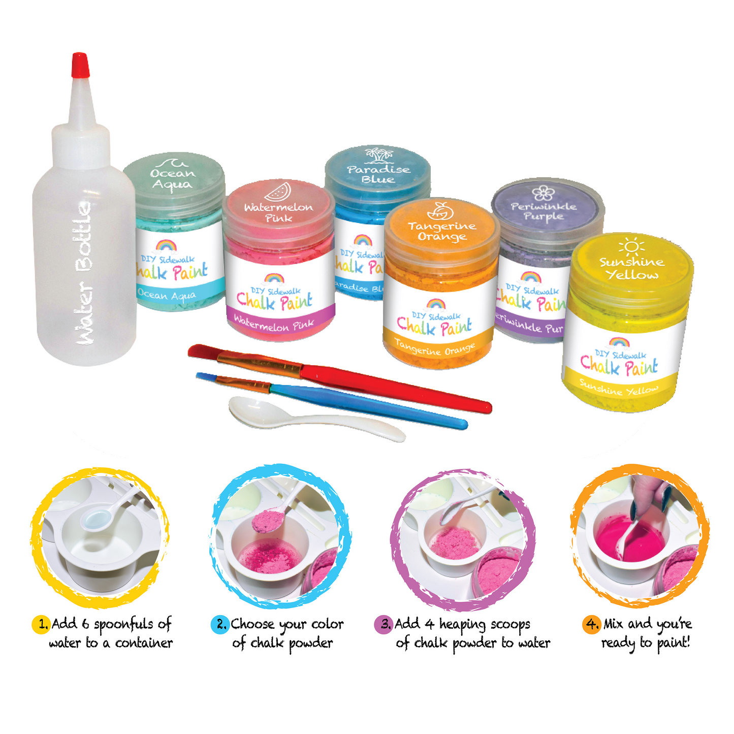 DIY Sidewalk Chalk Paint Set