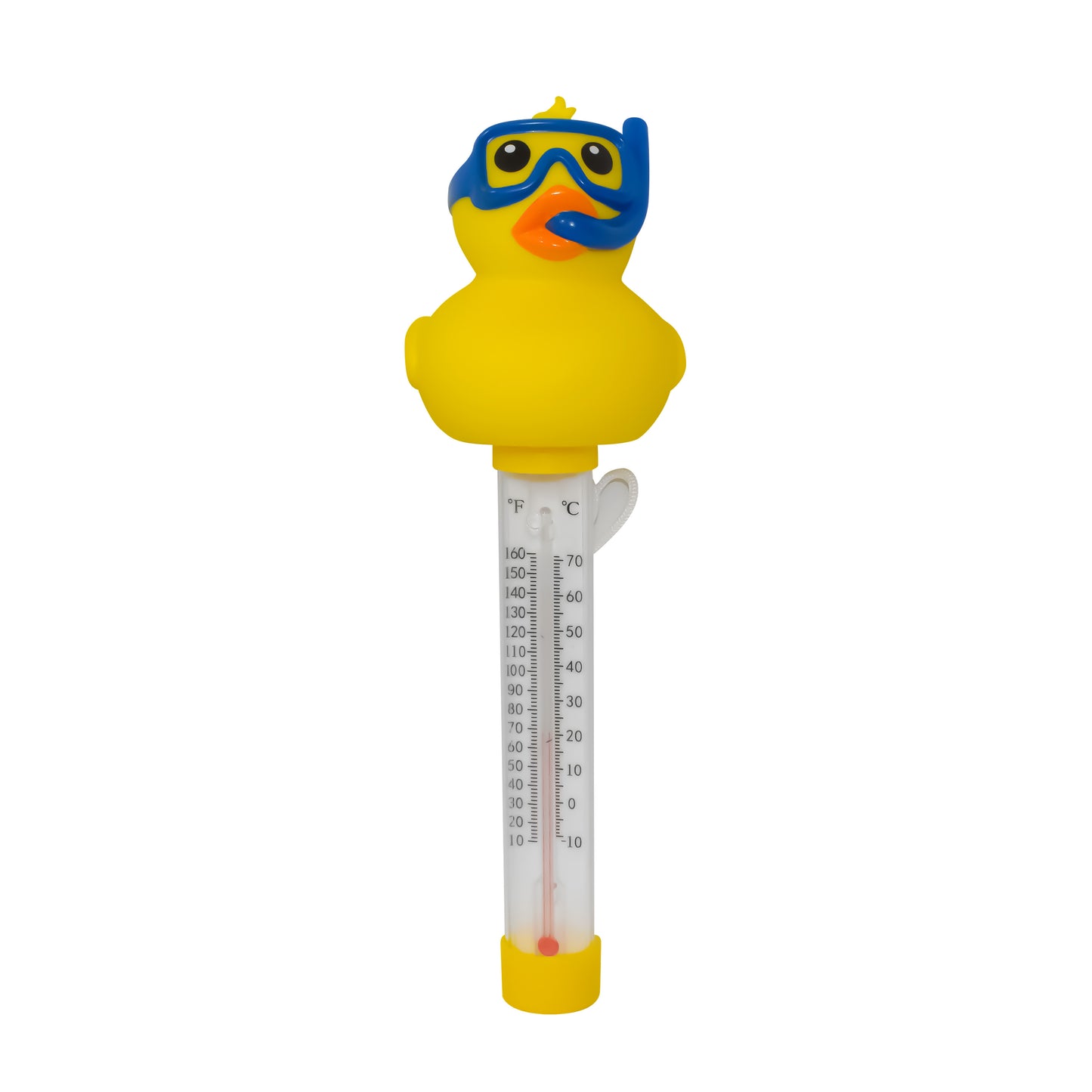 Rubber Duckie with Snorkel Floating Pool Thermometer – Accurate °F/°C Water Temperature Gauge for Pools & Hot Tubs – Durable Fade-Resistant Design