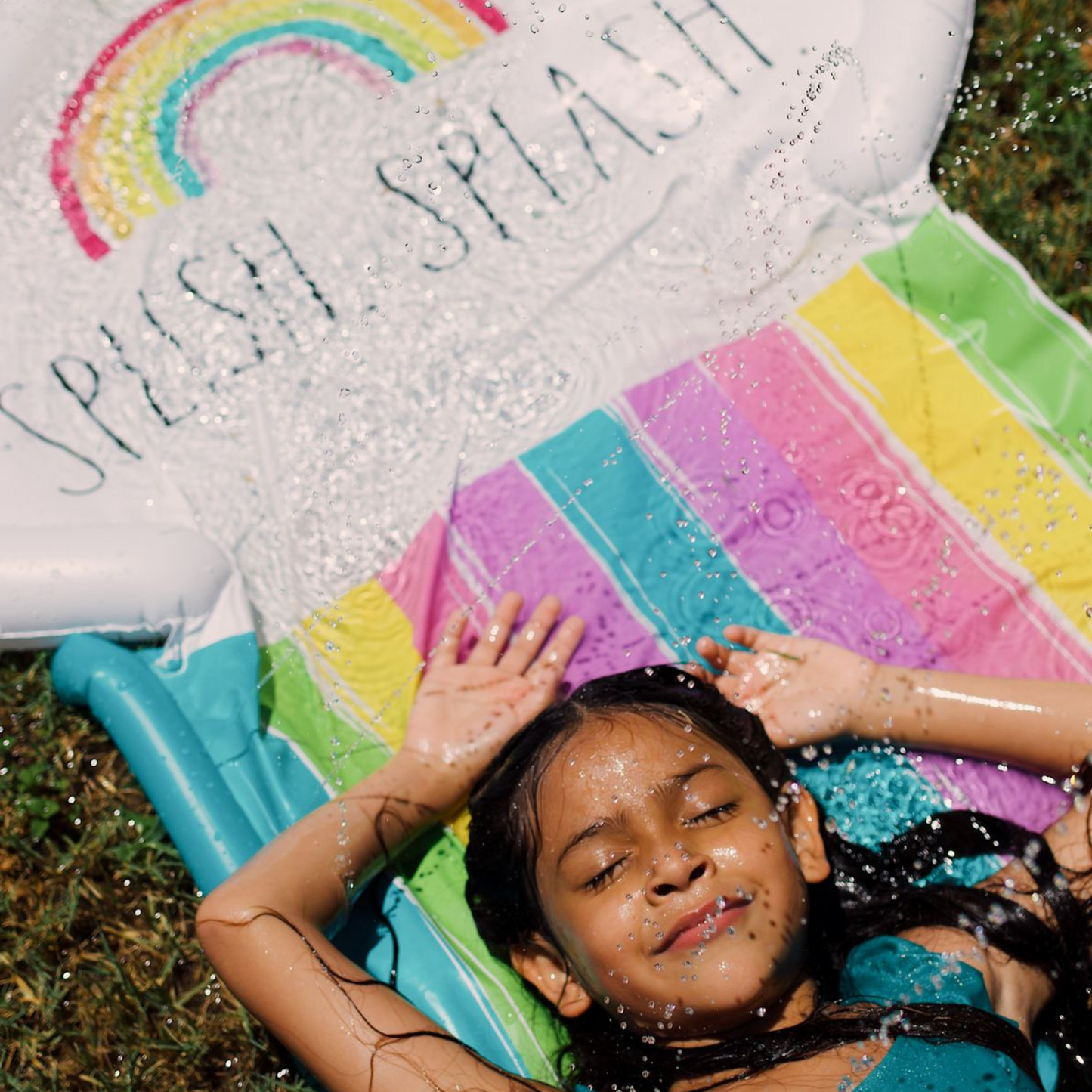 16ft Rainbow Slide & Ride with Sprinkler