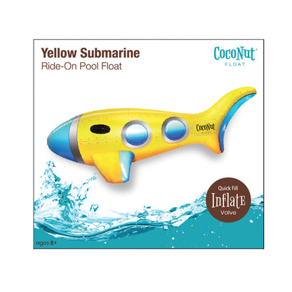 Yellow Submarine Ride-On Pool Float