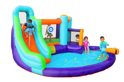 Mega Bouncy Water Park with Water Cannon